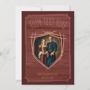 Knight Coat of Arms Mediaeval Old fashioned Vintag Invitation