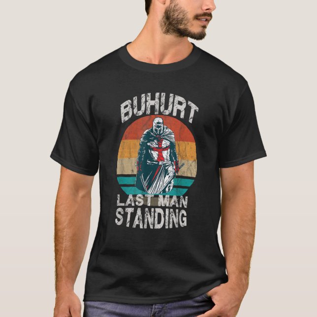 Knight competition motif buhurt fan joust warrior T-Shirt (Front)