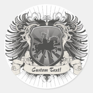 Knight Crest Classic Round Sticker