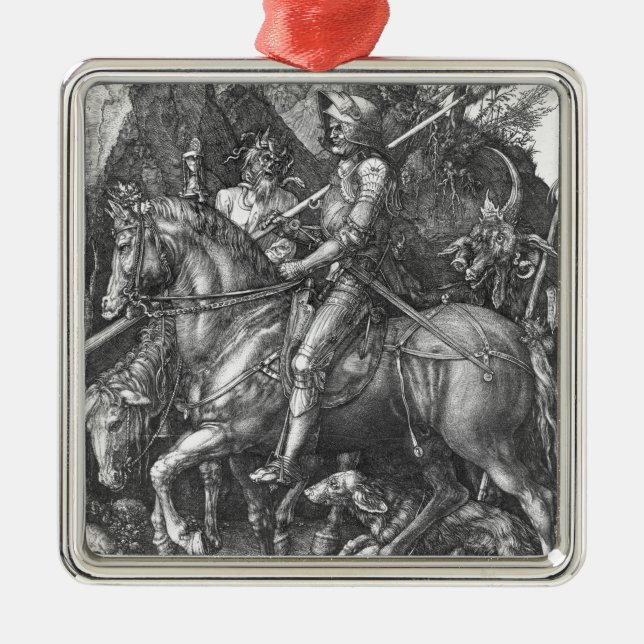 Knight, Death and the Devil, 1513 (engraving) Metal Tree Decoration (Front)