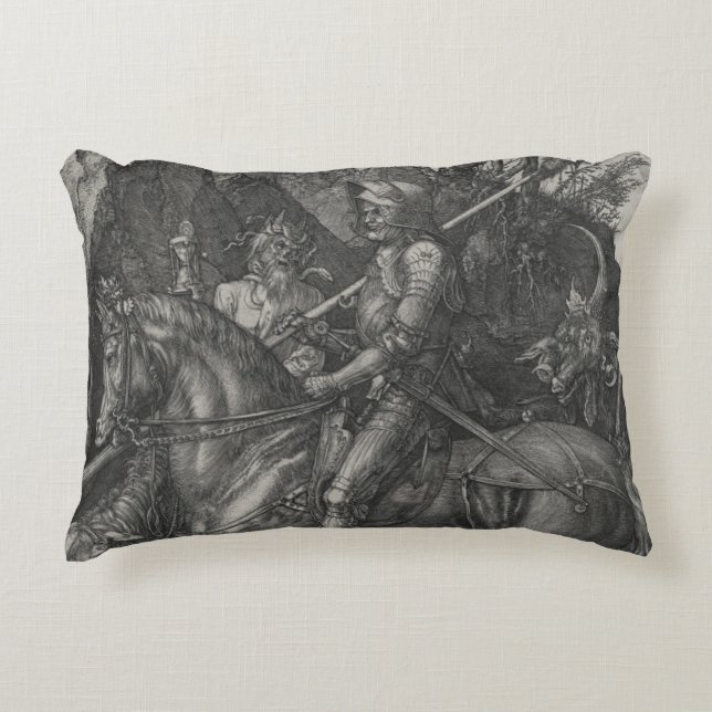Knight, Death and the Devil by Albrecht Durer Decorative Cushion (Front)