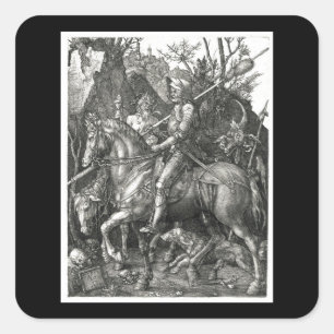 Knight, Death & the Devil - Albrecht Dürer c. 1513 Square Sticker