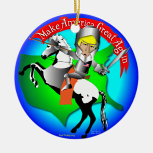 Knight Donald Trump Ceramic Tree Decoration