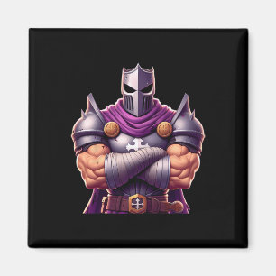 Knight Flexing Muscles Fan Lover Bodybuilding Gym  Magnet