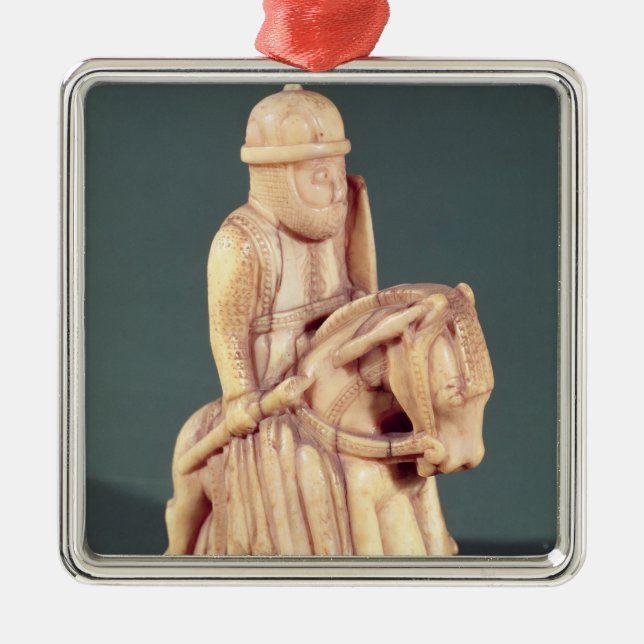 Knight from a chess set metal tree decoration (Front)