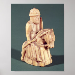Knight from a chess set poster