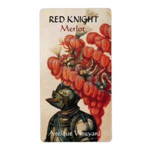 KNIGHT HELMET WITH RED FEATHERS Wine Tasting