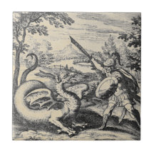 Knight in Armour Slaying the Dragon