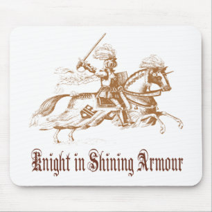 knight in shining armour mouse pad