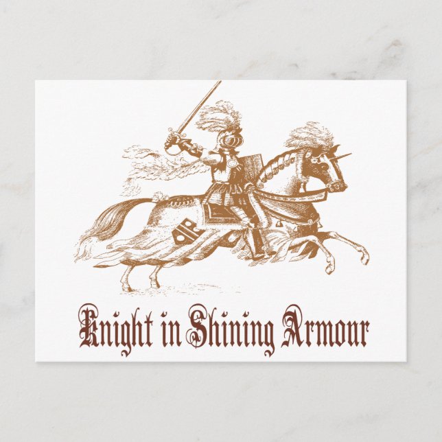 knight in shining armour postcard (Front)