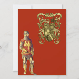 Knight in Suit of Armour Invitation