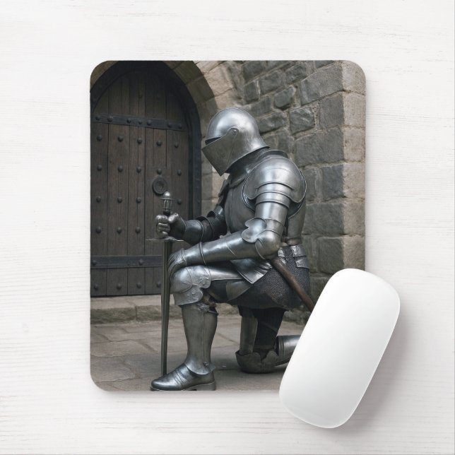 Knight Kneeling at the Castle Door Mouse Pad (With Mouse)