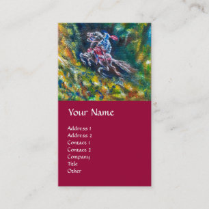 KNIGHT LANCELOT ,HORSE RIDING IN GREEN FOREST BUSINESS CARD