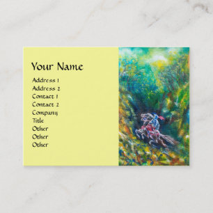 KNIGHT LANCELOT ,HORSE RIDING IN GREEN FOREST BUSINESS CARD