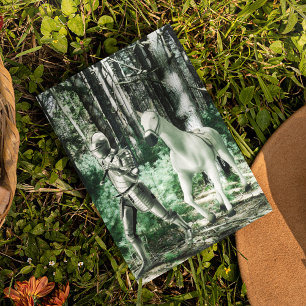 Knight Leads His Horse Postcard