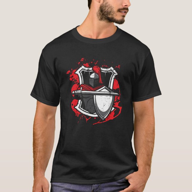 Knight  Mediaeval Soldier Knighthood Warrior  5 T-Shirt (Front)