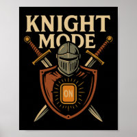 Knight Mode On Funny Medieval Sword Shield Party C