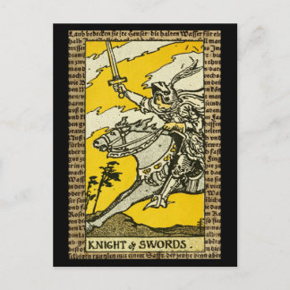 Knight of Swords Tarot Postcard