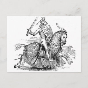 Knight on Horsback Postcard