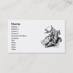 Knight on Horseback Business Card