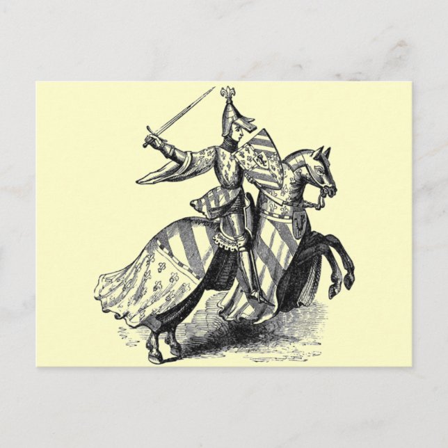 Knight on Horseback Postcard (Front)