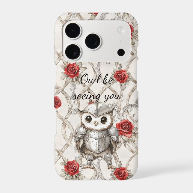Knight Owl in Shining Armor Red Roses Seeing You (Back)