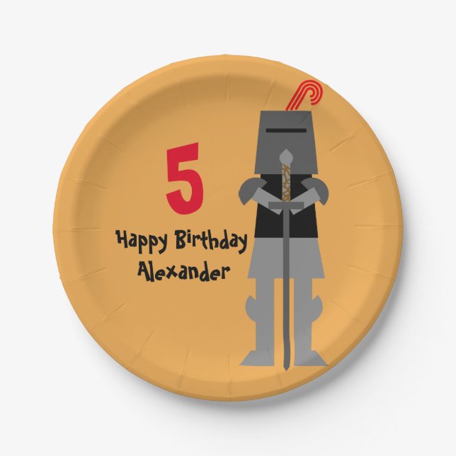 Knight Paper Plate (Front)
