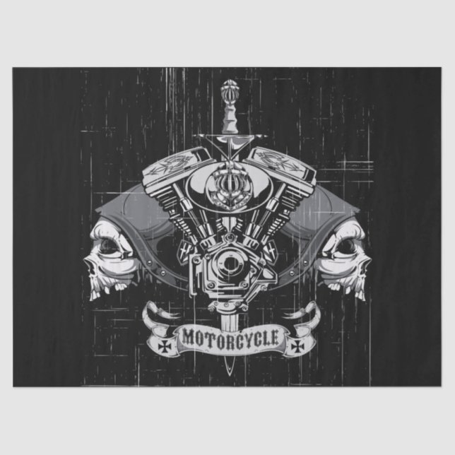 knight pistons motorcyle tissue paper (Front)