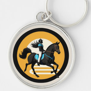 Knight Riding a Horse Key Ring