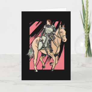 Knight Riding Horse Card