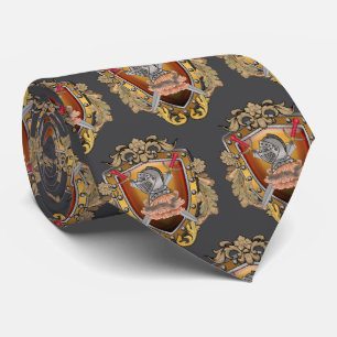 Knight Shield Surname Tie