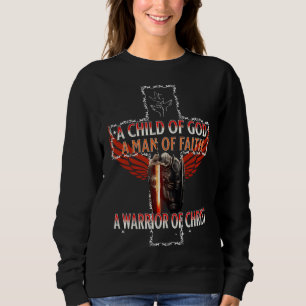 Knight Templar Christian Kneeling Child Of God Man Sweatshirt
