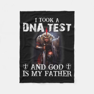 Knight Templar Christian Warrior Dna God Is My Fat Fleece Blanket