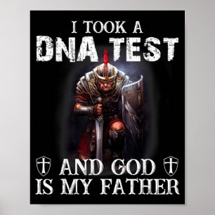 Knight Templar Christian Warrior Dna God Is My Fat Poster