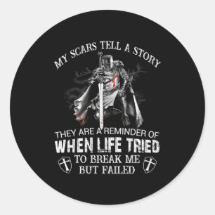 Knight Templar Warrior Christians My S Tell A Stor Classic Round Sticker