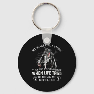 Knight Templar Warrior Christians My Scars Tell A Key Ring