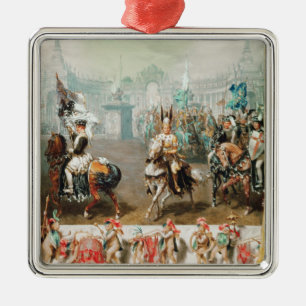 Knight tournament metal tree decoration