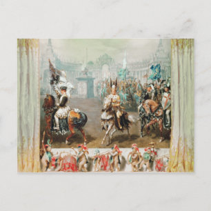 Knight tournament postcard