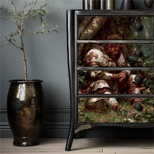 Knightcore Medieval Knight Resting Ancient Forest Tissue Paper