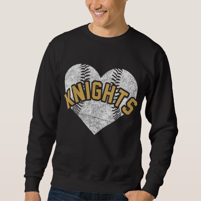 Knights Baseball Softball High School Team Mascot  Sweatshirt (Front)