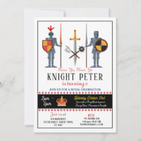 Knights Birthday Party Medieval Invite