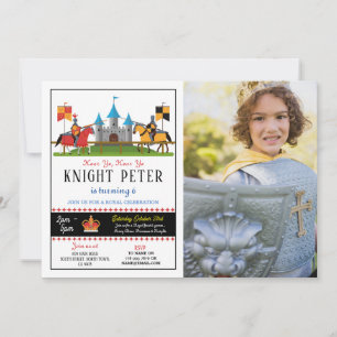 Knights Birthday Party Medieval Photo Invitation