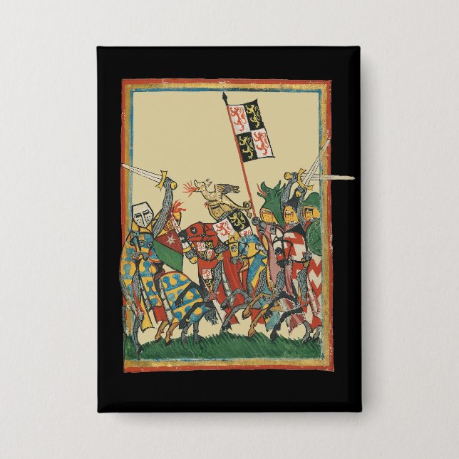 Knights Charging, 14th Century Codex Manesse (Front)
