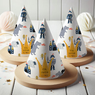 Knights & Dragons Fairytale King Crown Party Hat