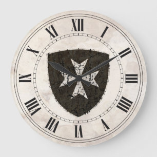Knights Hospitaller Cross, Distressed Large Clock