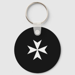 Knights Hospitaller Maltese Cross Catholic Christi Key Ring