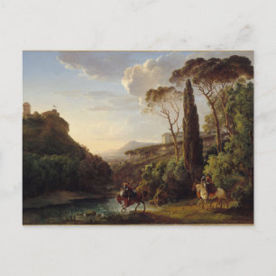 Knights in Italian Landscape Ephemera Vintage Art Postcard