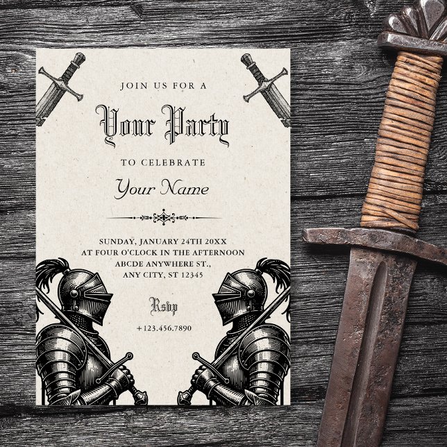 Knights mediaeval  invitation (Creator Uploaded)