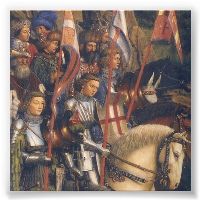 Knights of Christ (Ghent Altarpiece), Jan van Eyck Photo Print (Front)