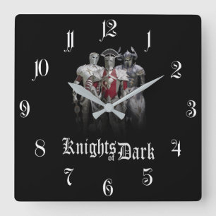 Knights of Dark Square Wall Clock